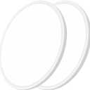 24 Inch Large Led Ceiling Light Flush Mount, 55W, 5500LM, 3000K/4000K/6000K CCT Selectable, B Right Close to Ceiling Round Flat Panel Light for Bedroom,Kitchen,Hallway, White,2PK
