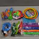 32 Packs Summer Pool Diving Swimming Essentials Water Toys for Kids, Fun Swim Games Sinking Set, Underwater Dive Easter Day Gifts with Storage Bag Include Torpedo Gems Shark Rings Sea Animals