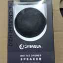 Speaqua - Waterproof Bluetooth Speaker w/Bottle Opener - Small Portable Bluetooth Speaker - Dual Bluetooth Speaker Pairing  Beach Accessory -Cruiser H2.0 Portable Outdoor Speaker - Manta Ray Black