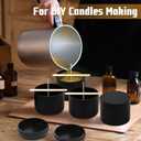12-Pack 10oz Candle Tins with Lids, Metal Candle Jars for Candle Making, Bulk Empty Containers for Beginners & DIY Storage -Black