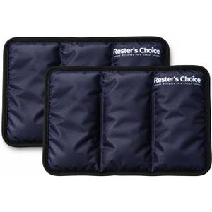 Rester's Choice 2 Pack Reusable Gel Ice Packs for Injuries – Flexible Cold Pack for Pain Relief & Swelling, Stays Cold Longer, Medium 7” x 12”, for Knee, Back, Shoulder (Dark Blue, 2 Pack, 7x12)