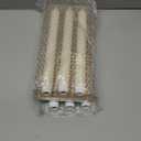 GenSwin Flameless Ivory Taper Candles Flickering with 10-Key Remote, Battery Operated Led Warm 3D Wick Light Window Candles Real Wax Pack of 6, Christmas Home Wedding Decor(0.78 X 9.64 Inch)