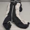 Full Body Dog Coat - Warm Fleece Jacket for Large Dogs, Turtleneck Winter Coats with Harness, Reflective Dog Snowsuit Windproof Puffer Jackets with Legs for French Bulldog, Black Large