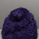 Super Soft Faux Fur Throw Pillow, 12" Diameter Throw Pillow (Purple)