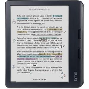 Kobo Libra Colour | eReader | 7 Glare-Free Colour E Ink Kaleido 3 Display | Dark Mode Option | Audiobooks | Waterproof | Black