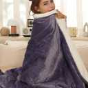 Electric Blanket Full Size, Full Heated Blanket with 1-10 Hours Adjustable Timer & 6 Heating Levels, Fast Heating Blanket with Overheat Protection for Bed, 72"x84", Lavender Purple