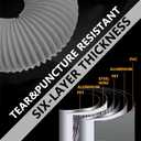 TEAIERXY 4 Inch 25ft Dryer Vent Hose,Flexible Insulated Air Ducting,Vent Hose PVC Aluminum Foil with 2 Clamps for HVAC Ventilation(Grey)