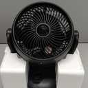 DR.PREPARE Air Circulator Fan for Bedroom, 8 Quiet Desk Fan, 70 Auto-Oscillating Vortex Fan, Efficient Cooling & Circulation Fan, 3 Speeds, 100 Adjustable Tilt, Portable for Home, Office, RV (Black)
