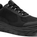 OrthoComfoot Men's Orthopedic Diabetic Wide Walking Shoes: Comfortable Plantar Fasciitis Fashion Sneakers with Arch Support for Swollen, Casual Hammer Toes Shoes for Foot and Heel Pain Relief (K1-black)