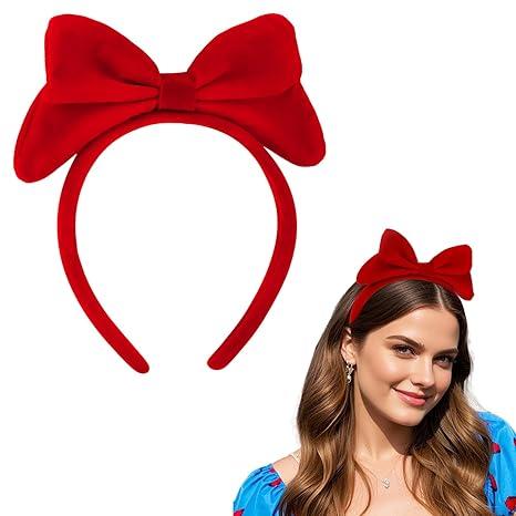 Burgundy Bow Headbands for Women Girls Velvet Hair Bow Headband Cute Hairband Cosplay Headpiece Red Burgundy Bow Headbands for Women Girls Velvet Hair Bow Headband Cute Hairband Cosplay Headpiece Red