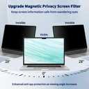 Magnetic Privacy Screen for 14 Inch MacBook Pro (2021-2025, M1, M2, M3, M4, M5, Pro, Max), Removable Matte Laptop Privacy Screen Anti Glare Blue Light Filter, Anti-Spy for Mac 14.2'' Computer