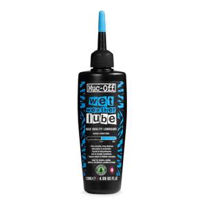 Muc-Off Chain Wet Lube 120ml | Biodegradable Bicycle Chain Lubricant Wet | Reduces Friction & Extends Chain Life | Wax-Based Formula Repels Water | Suitable for MTB & Road Bikes