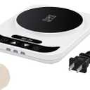 2025 Latest Model Sourdough Starter Warmer with Thermostat Control(4.5-Inch Heating Area,70-100F), Auto Warming On/Off, 12-Hour Timer, Food-Grade Silicone Mat, Ideal for Bread MakerWhite