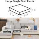 Soothing Home Sofa Covers, Sofa Hero Covers for Couch, Couch Cushion Covers, Sofa Covers Washable Sectional Couchs Covers Stretch Slipcovers for Pets (Light Gray,Large Single Seat Cover)