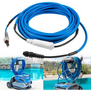 9995872-DIY Cable and Swivel Assy Fits for Dolphin DX4 DX6 Triton Edge Deluxe 5 DLX5 Apollo & Plus Discovery Prowler 820 & 830 DX4+S DX5+S Premier H50 Robotic Pool Cleaners 18M(60FT)