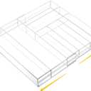 Briwooody 1 Pcs Acrylic Desk Drawer Organizer 9'' up to 18'' x 15'' x 2.1'' Expandable Drawer Organizer Trays with 7 Adjustable Compartments Clear Desk Accessories for Makeup Office Bathroom