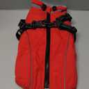 Fragralley Dog Coat with Harness Built in, Waterproof Windproof Reflective Warm Puffer Jacket, Fleece Lined Vest Winter Parka for Small, Medium, Large Dogs (Red), S