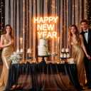 1010ft Black Tulle Backdrop Curtain with Lights String for Parites, Sheer Photo Backdrop Curtains for Wedding Party Photography Background