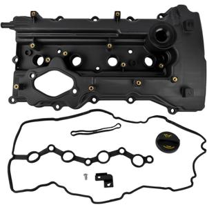 Engine Valve Cover with Gasket & Cap Replacement for Hyundai Sonata Santa Fe Sport Kia Optima 2.0L 2.4L 2011-2016 224102G710 224002G710 224002G670