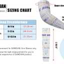 4 x Pair Pack, Golf Sports Arm Sleeves, Cool Thin Fabric, One Size Stretch Fit Most Men and Women, UPF 50 Protection (Blue)