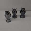 3-Pack Owl Decoys for Bird Deterrent - Weatherproof Bird Repellent Devices for Outdoor Use - Plastic Owls to Scare Birds Away and Control Garden Pests