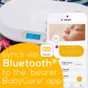 Beurer BY90 Digital Baby & Pet Scale with Bluetooth for Infants, Cats & Dogs, Weighing in Lbs/Oz/Kg up to 44 lbs, Hold & Tare Function for Accuracy & Curved Platform