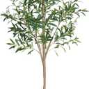 Olive Tree 6FT Fake Tree Faux Plants Indoor with Pot Artificial Tree Nearly Natural Olive Branches and Fruits for Living Room Home Office Decorations
