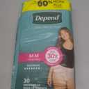 Depend Fresh Protection Adult Diapers, Incontinence & Postpartum Bladder Leak Underwear for Women, Disposable, Maximum, Medium, Blush, 30 Count ,