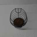 Modern Farmhouse Fruit Basket for Kitchen Counter, Vintage Wire and Wooden Base Fruit Bowl for Kitchen Decor, Fruit & Vegetables Storage Basket/Bowl