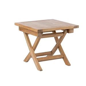 Teak Wood Folding 20-Inch Outdoor Coffee Table - Perfect for Camping & Outdoor Entertaining - Ideal for Backyard, Front Porch, Balcony (Square), 20 Inches X 20 Inches X 18 Inches