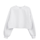 Amazhiyu Women Cropped Sweatshirt Long Sleeves Pullover Fleece Crop Tops, M