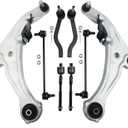 8 Pcs Suspension Kit for 2007 2008 2009 2010 2011 2012 Nissan Altima 2013 Altima Coupe Front Lower Control Arm w/Ball Joint Sway Bar End Links Outer Inner Tie Rod, OE# K620195 K620196
