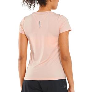ALLZERO Feel Fit Workout Tops for Women Short Sleeve T-Shirts Breathable Athletic Tees for Yoga Running Gym Activewear (Pink)