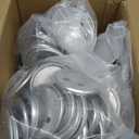 100 Sets 75mm(3 inch) Metal Button Supplies,Round Pin Button Parts Blank Button Making Supplies for Button Maker Machine, Includes Metal Back Cover Metal Shells, Clear Film&Blank Paper&Gasket