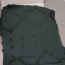 Bedsure Boho Twin Duvet Cover - Boho Bedding, Tufted Duvet Cover Twin for All Seasons, 2 Pieces Embroidery Shabby Chic Home Bedding,Comforter Not Included (Forest Green, 68" x 90") (Twin/Twin XL (68" x 90"), 07 - Forest Green (No Comforter))