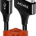 AGVEE 2 Pack 6.6ft 30 Pin Charger Cable Charging for Old iPod Touch 4 3 2 1 Nano, iPod Classic 3 2 1, Old iPad 1 2 3, Old iPhone 4 4S 3G 3GS, Black (6.6ft+6.6ft)