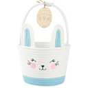OIASKET Personalized Easter Basket for Toddler, Woven Baby Easter Gifts Basket with Handle, Empty Bunny Egg Basket for Girls Boys Kids-Small Blue 5.9" x 5.9"/4L