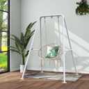 G TALECO GEAR Hammock Chair Stand,Heavy-Duty Steel 300LBS Multi-Use Hammock Stand for Outdoor Indoor, Swing Chair not Include (White)