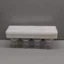 Iced Coffee Cups with Lids: Coffee Bar Accessories - Ribbed Glass Tumbler with Straw and Lid 4Pcs - 20oz Leak Proof Tumbler - Reusable Glass Cups and Tumblers with Lid and Straws for To Go Iced Coffee (Clear)