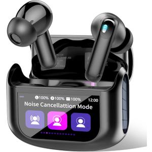 Wireless Earbuds, Bluetooth 5.4 Headphones Multi-Function Touch Screen with 5 EQ Modes, 48H Ear Buds Bass Stereo with ANC Noise Cancelling/Transparency Mode, IPX7 Bluetooth Earbuds for Android/iOS