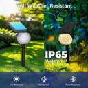Solar Spot Lights Outdoor Waterproof IP65, 3 Modes Solar Lights Outdoor 35 LED Landscape Lighting, Spot Uplights for Garden Patio Yard Walkway Driveway House Backyard, 6 Pack Warm White(3000K)