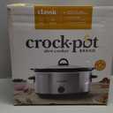 Crock-Pot 7-Quart Manual Slow Cooker, Family Size Serves 8+ People & Fits 6-lb Roast, Removable Stoneware with Warming Setting, Dishwasher Safe for Easy Cleanup, Stainless Steel