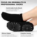 unenow 5 Pairs Pilates Socks for Women Non Slip Socks with Grips for Yoga Hospital Barre Barefoot