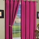 J&V TEXTILES 2 Panels Solid Grommet Semi Sheer Faux Silk Window Curtain Drapes Treatment in 84" Length (Burgundy)
Visit the J&V TEXTILES Store