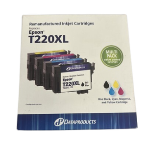 4 Pack New 220XL T220XL Ink for Epson WorkForce Black Color 220 T 220 XL Set