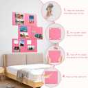 12Pcs Felt Bulletin Board, Upgraded Felt Wall Tiles with 48 Removable Adhesive Tabs & 30 Push Pins, Large Cork Boards for Walls, Perfect for Home, Office, School, DIY Vision Board