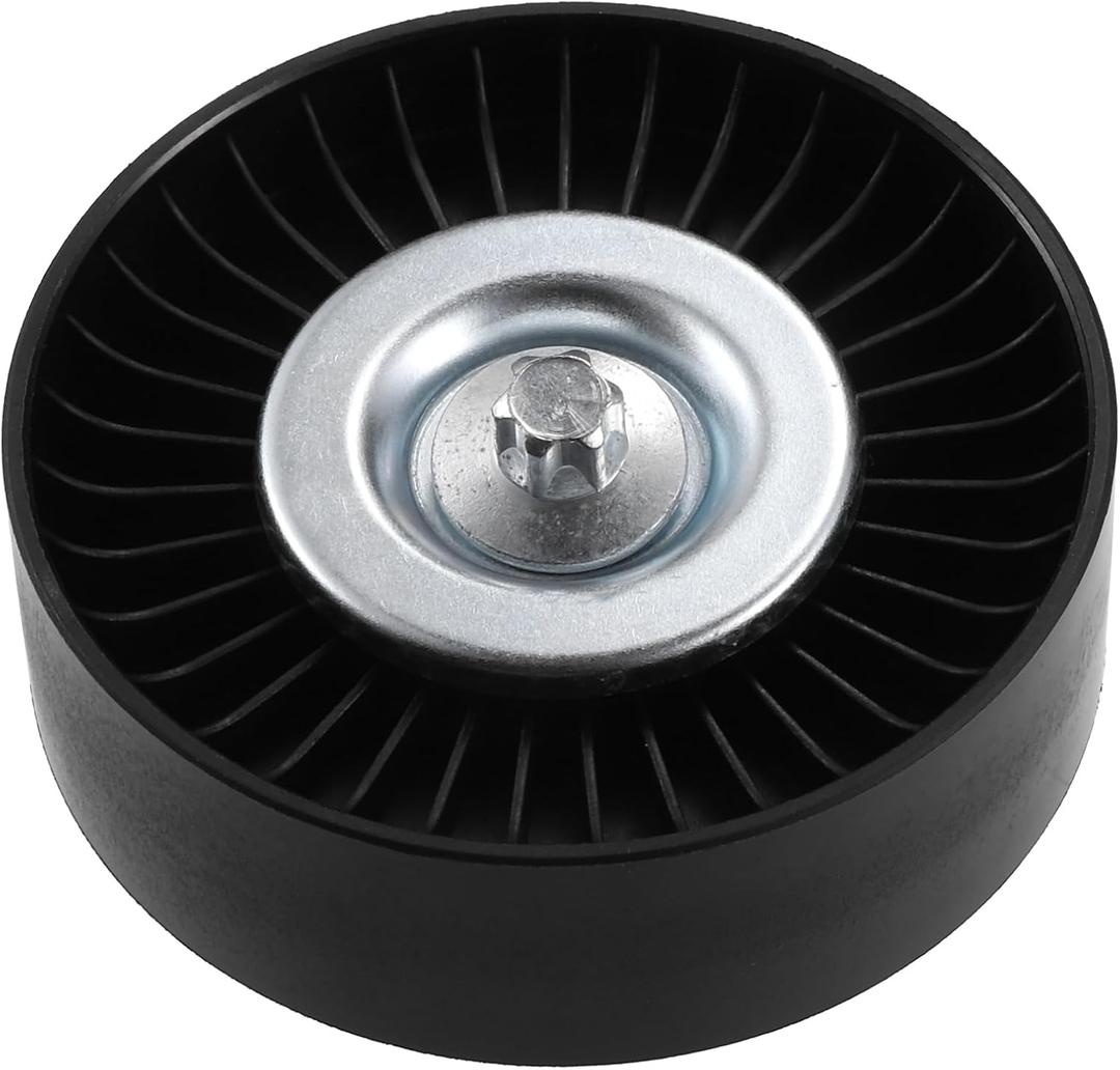 uxcell Drive Belt Tensioner Assembly Accessory Idler Pulley Tightener Pulley No.2712060019 for Mercedes-Benz C 230 2002-2005 Black Metal