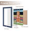 18x36 Frame, Transitional Modern Picture Frames, Blue Vintage Photo Frame