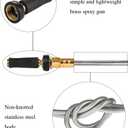 Rosy Earth Expandable Metal Garden Hose 75 FT - 304 Stainless Steel Water Hose 75 FT - Heavy Duty non-Kinking Flexible Garden Hose, no Bite