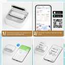 iDPRT Sticker Maker, Portable Thermal Printer with 1 Roll Sticker Paper, Bluetooth Inkless Printer Mini Label Maker for Study, DIY, Notes, Mini Label Maker with Multiple Template in Free App, Grey
